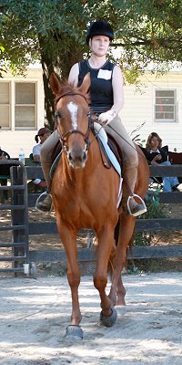 Steffie's Hope and mom Christy Tucker at the Imtiaz Anees Dressage and Jumping clinic at Bits & Bytes Farm - October 7, 2006