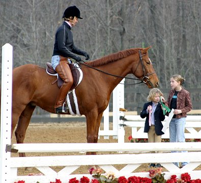 Brett wins a ribbon at his first  recognized horse show!