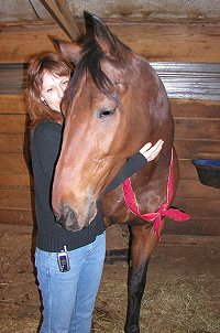 Buckeye Buckaroo and his new mom Amy Wylly.