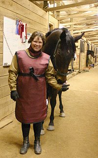 Tara and Era of Chanago during the vet check.