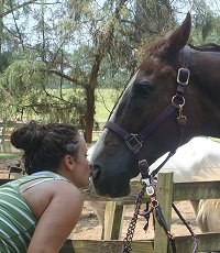 OTTB - Our Boy Darcy and is mom Jessica. 