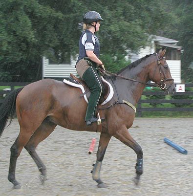Stephanie's visit was almost rained out. September 2002.