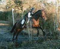 French Made and Stephanie take the ditch. - November 2003.