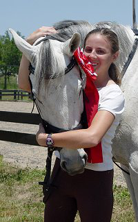 Former horse for sale - Grayboo and his young mom Amanda compete in the eventing world.