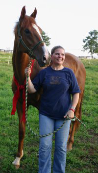 Honor and Valor with his new mom Dana McLean - July 18, 2005