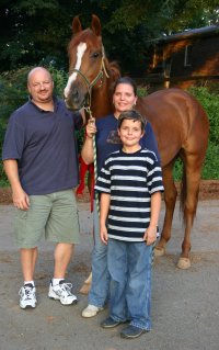 Honor and Valor with his new family. - July 18, 2005.