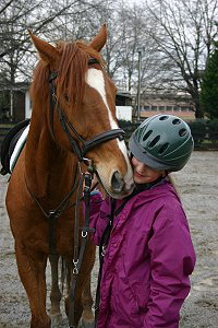 Lucky getting and giving kisses.