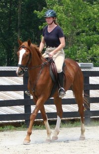 Elizabeth's first ride on Shenandoah King. - June 4, 2005 