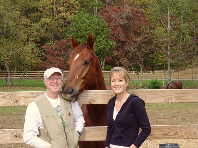 Harry Moore, Strawby and Gloria Coleman at Harry's farm in North Carolina. October 2005