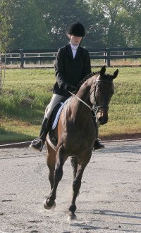 Two Thumbs Up at his first horse show with mom Marie. May 7, 2005