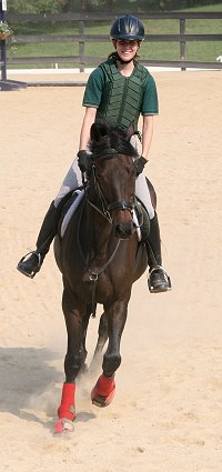 Former Stakes race horse - Two Thumbs Up and Marie van Roekel.
