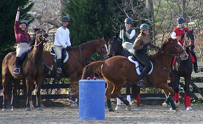 Fort Mason played games at the Thoroughbreds birthday party.