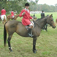 Veterinarian West Hamyrka enjoys his stirrup cup.