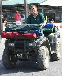 Rachael Robers brings the chairs.