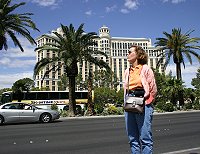 Linda taking in all the sights of Las Vegas.