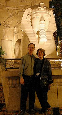 Barry and Elizabeth at the Luxor in Las Vegas.