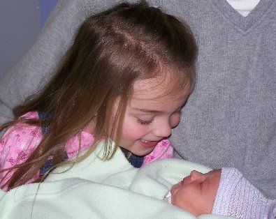 Grace welcomes her new little brother.