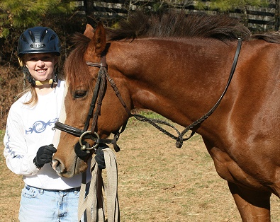 Amanda Curtis and her OTTB Fizzicus.