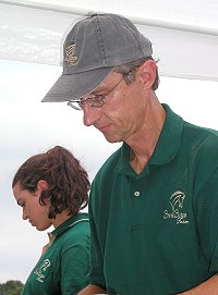 Mandy and Barry at the picnic sporting the new Bits & Bytes Farm shirts.