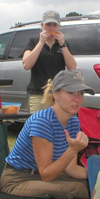Paula and Robyn at the picnic.