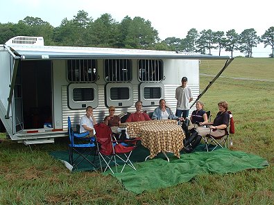 The party trailer of Bits & Byes Farm.