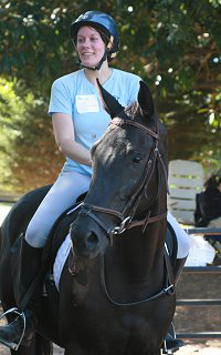 OTTB - So Romeo learns dressage with his new mom- Niki Rawls. October 7, 2006