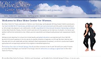 Blue Skies Center for Women Web design